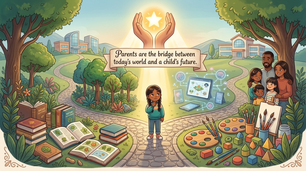 Parents are the bridge between today's world and a child's future.